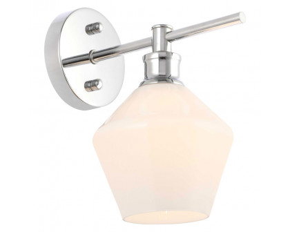 Elegant Wall Sconce - Chrome/Matte Glass (LD2309C)