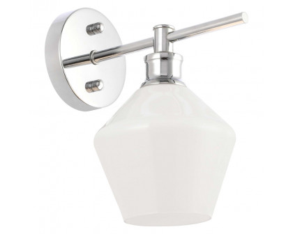 Elegant Wall Sconce - Chrome/Matte Glass (LD2309C)