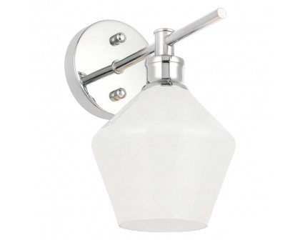 Elegant Wall Sconce - Chrome/Matte Glass (LD2309C)