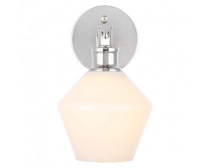 Elegant Wall Sconce - Chrome/Matte Glass (LD2309C)