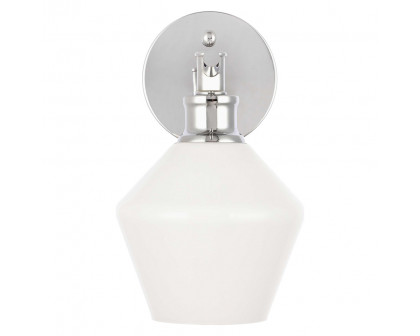 Elegant Wall Sconce - Chrome/Matte Glass (LD2309C)