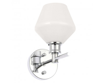 Elegant Wall Sconce - Chrome/Matte Glass (LD2309C)