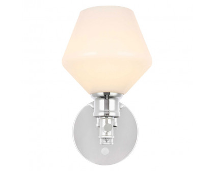 Elegant Wall Sconce - Chrome/Matte Glass (LD2309C)