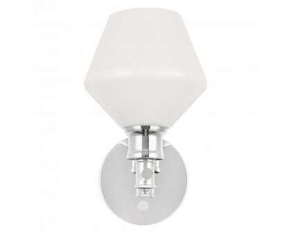 Elegant Wall Sconce - Chrome/Matte Glass (LD2309C)