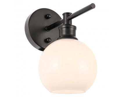 Elegant Wall Sconce - Black/Matte Glass (LD2311BK)