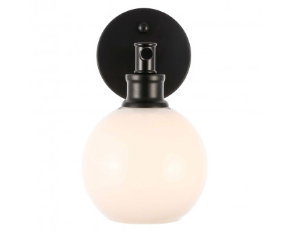 Elegant Wall Sconce - Black/Matte Glass (LD2311BK)