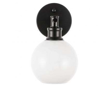 Elegant Wall Sconce - Black/Matte Glass (LD2311BK)