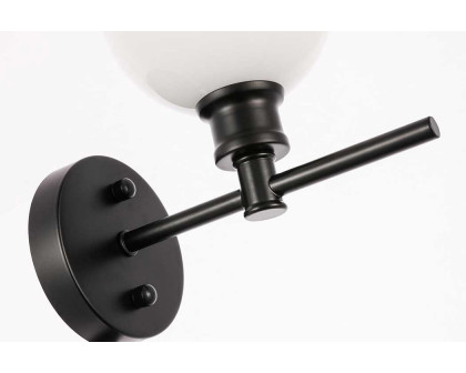 Elegant Wall Sconce - Black/Matte Glass (LD2311BK)