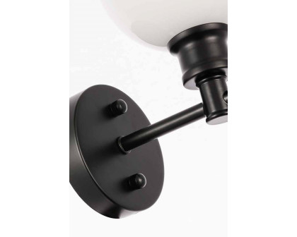 Elegant Wall Sconce - Black/Matte Glass (LD2311BK)