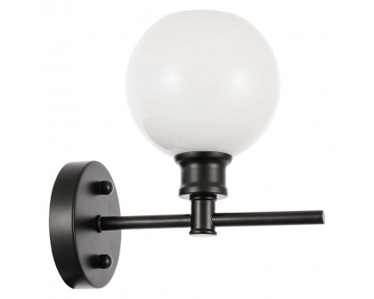 Elegant Wall Sconce - Black/Matte Glass (LD2311BK)