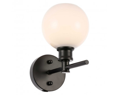 Elegant Wall Sconce - Black/Matte Glass (LD2311BK)