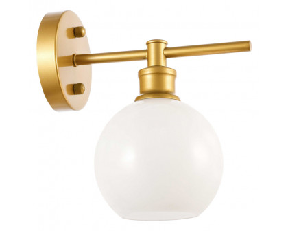 Elegant Wall Sconce - Brass/Matte Glass (LD2311BR)