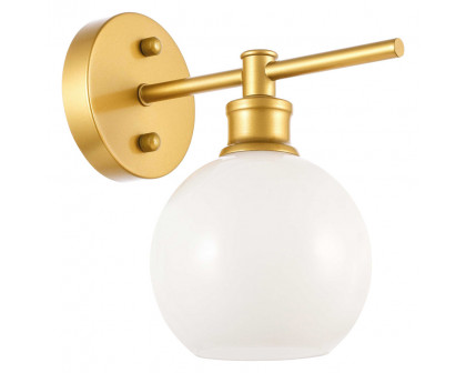 Elegant Wall Sconce - Brass/Matte Glass (LD2311BR)