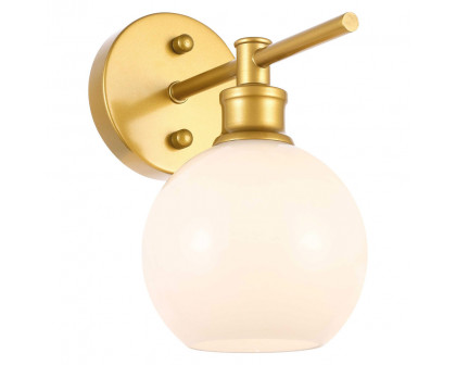 Elegant Wall Sconce - Brass/Matte Glass (LD2311BR)