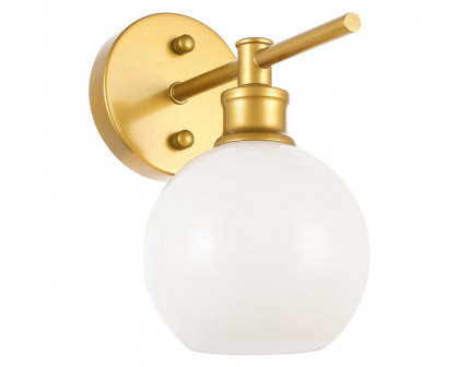 Elegant Wall Sconce - Brass/Matte Glass (LD2311BR)