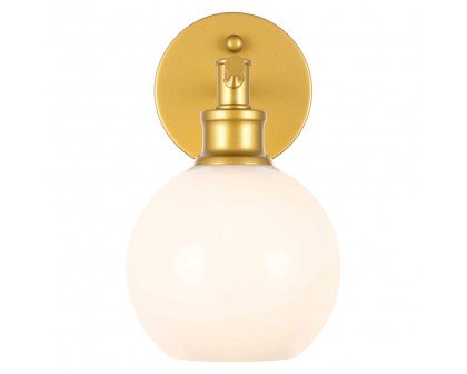 Elegant Wall Sconce - Brass/Matte Glass (LD2311BR)