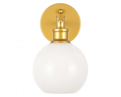 Elegant Wall Sconce - Brass/Matte Glass (LD2311BR)