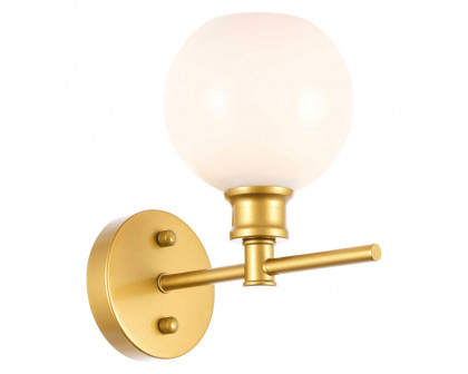 Elegant Wall Sconce - Brass/Matte Glass (LD2311BR)