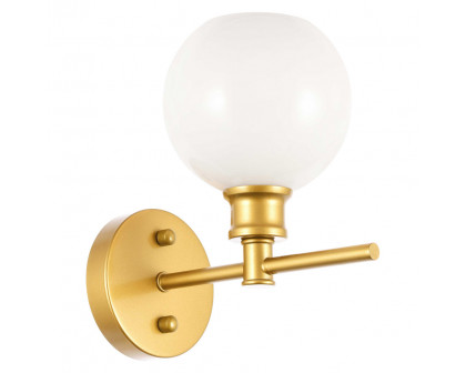 Elegant Wall Sconce - Brass/Matte Glass (LD2311BR)