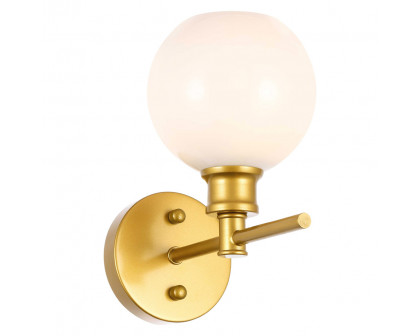 Elegant Wall Sconce - Brass/Matte Glass (LD2311BR)