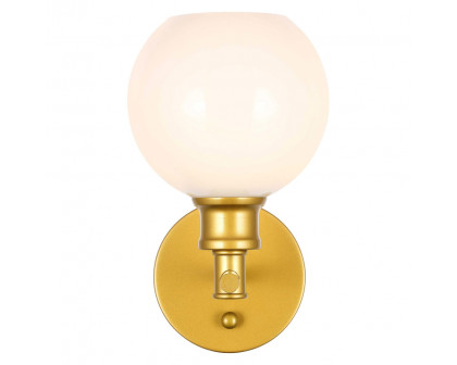 Elegant Wall Sconce - Brass/Matte Glass (LD2311BR)