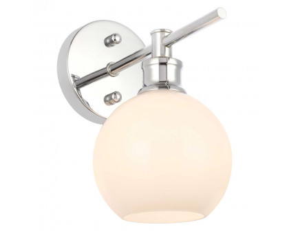 Elegant Wall Sconce - Chrome/Matte Glass (LD2311C)