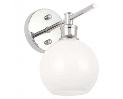 Elegant Wall Sconce - Chrome/Matte Glass (LD2311C)