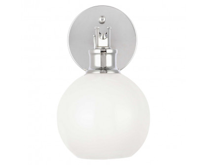 Elegant Wall Sconce - Chrome/Matte Glass (LD2311C)