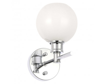 Elegant Wall Sconce - Chrome/Matte Glass (LD2311C)