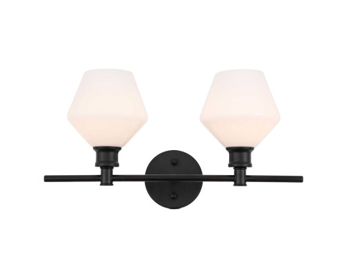 Elegant Wall Sconce - Black/Matte Glass (LD2313BK)