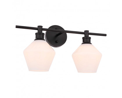 Elegant Wall Sconce - Black/Matte Glass (LD2313BK)