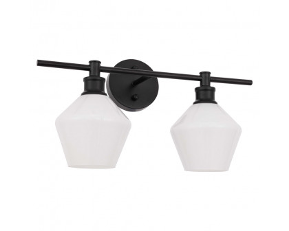 Elegant Wall Sconce - Black/Matte Glass (LD2313BK)