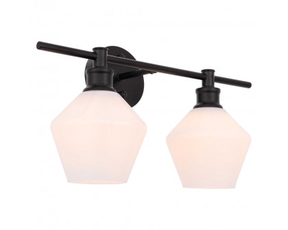 Elegant Wall Sconce - Black/Matte Glass (LD2313BK)