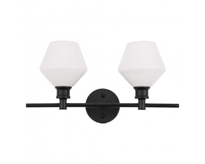 Elegant Wall Sconce - Black/Matte Glass (LD2313BK)