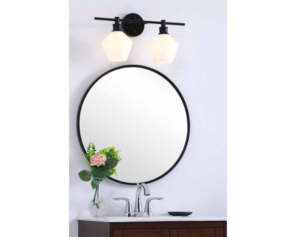 Elegant Wall Sconce - Black/Matte Glass (LD2313BK)