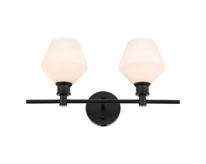 Elegant Wall Sconce - Black/Matte Glass (LD2313BK)