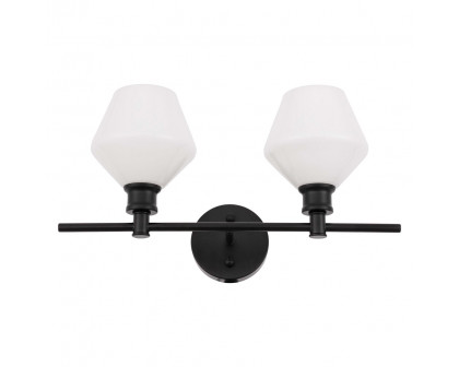 Elegant Wall Sconce - Black/Matte Glass (LD2313BK)