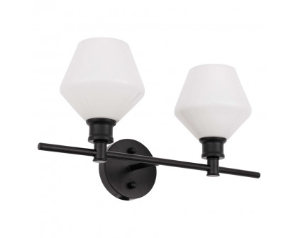 Elegant Wall Sconce - Black/Matte Glass (LD2313BK)