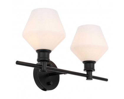 Elegant Wall Sconce - Black/Matte Glass (LD2313BK)