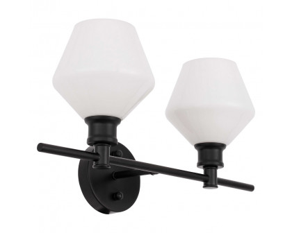 Elegant Wall Sconce - Black/Matte Glass (LD2313BK)