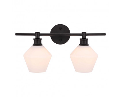 Elegant Wall Sconce - Black/Matte Glass (LD2313BK)