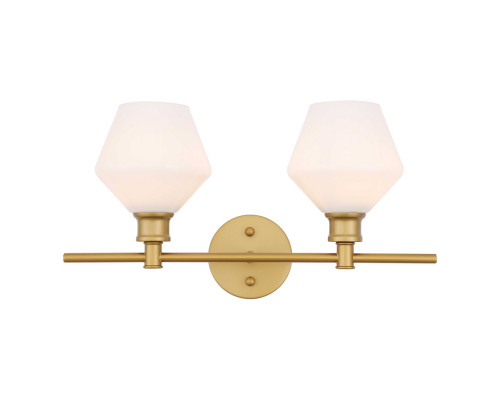 Elegant Wall Sconce - Brass/Matte Glass (LD2313BR)