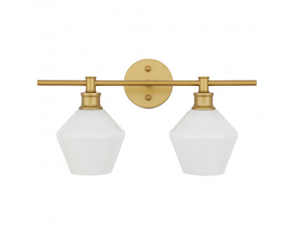 Elegant Wall Sconce - Brass/Matte Glass (LD2313BR)