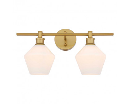 Elegant Wall Sconce - Brass/Matte Glass (LD2313BR)