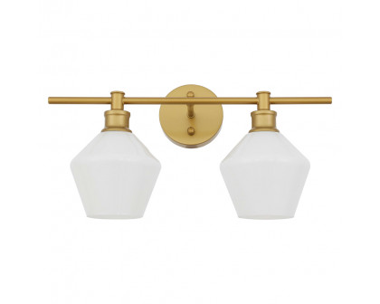 Elegant Wall Sconce - Brass/Matte Glass (LD2313BR)