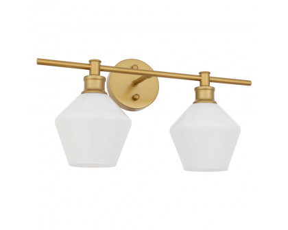 Elegant Wall Sconce - Brass/Matte Glass (LD2313BR)