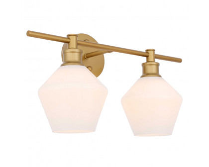 Elegant Wall Sconce - Brass/Matte Glass (LD2313BR)