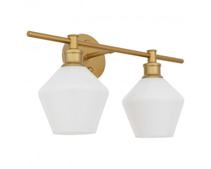 Elegant Wall Sconce - Brass/Matte Glass (LD2313BR)