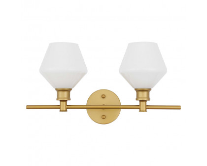 Elegant Wall Sconce - Brass/Matte Glass (LD2313BR)