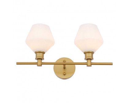 Elegant Wall Sconce - Brass/Matte Glass (LD2313BR)